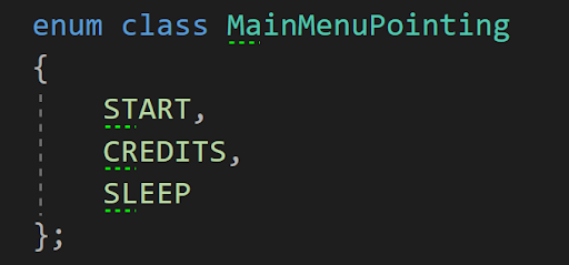 MainMenuPointer enum