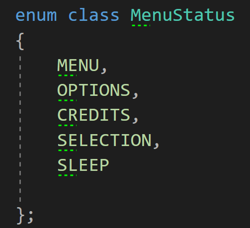 MenuStatus enum